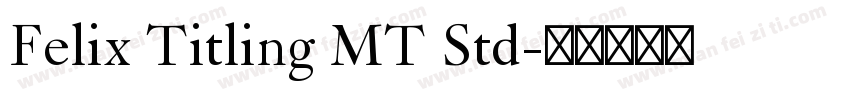 Felix Titling MT Std字体转换